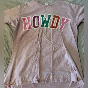 Altar'd State Pink HOWDY Kids Tee
